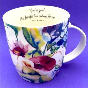 Ceramic Mug Inspirational Quote “God Is Good. His Faithful Love Endures Forever”